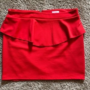 Read peplums mini skirt